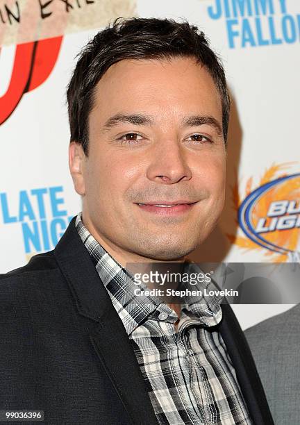 Personality Jimmy Fallon attends the re-release of The Rolling Stones' "Exile on Main St." album at The Museum of Modern Art on May 11, 2010 in New...
