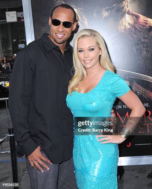 Television personality Kendra Wilkinson and Hank Baskett attend the Los Angeles Premiere of 'A Nightmare On Elm Street' at Grauman's Chinese Theatre...