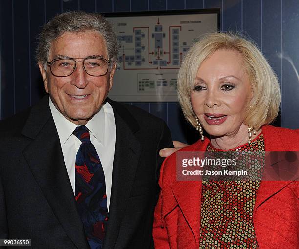 Singer Tony Bennett and Iris Cantor attend the announcement of a $20 million gift to establish the Iris Cantor Men's Health Center at...
