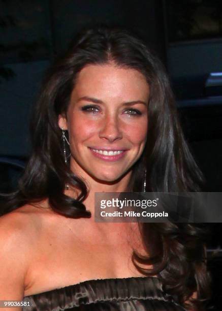 Actress Evangeline Lilly attends the re-release of The Rolling Stones' "Exile on Main St." album at The Museum of Modern Art on May 11, 2010 in New...