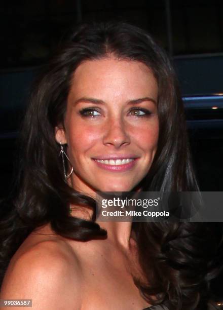 Actress Evangeline Lilly attends the re-release of The Rolling Stones' "Exile on Main St." album at The Museum of Modern Art on May 11, 2010 in New...