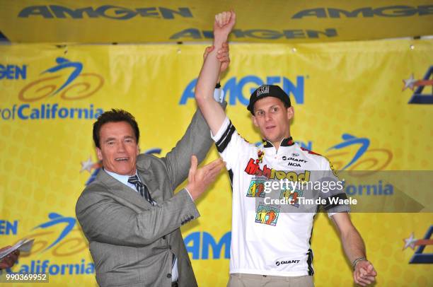 Tour Of California, Stage 2Arnold Schwarzenegger Gouverneur California Usa, Team High Road Fans Supporter, Santa Rosa - Sacramento , Rit Etape, Tim...