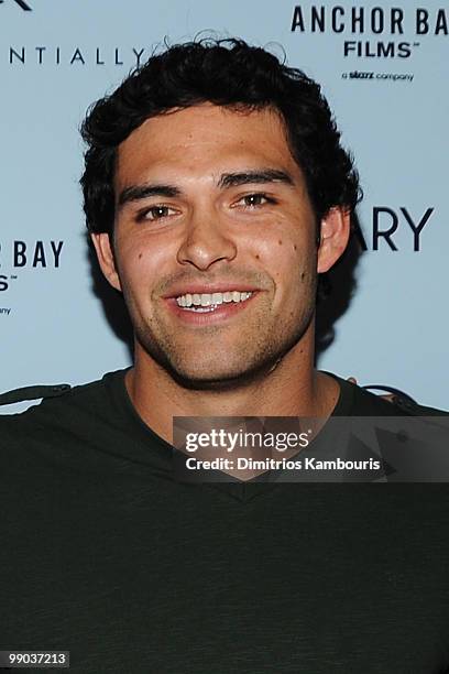 Player Mark Sanchez attends the premiere of "Solitary Man" at Cinema 2 on May 11, 2010 in New York City.