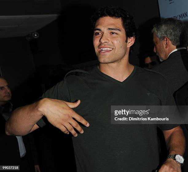 Player Mark Sanchez attends the premiere of "Solitary Man" at Cinema 2 on May 11, 2010 in New York City.