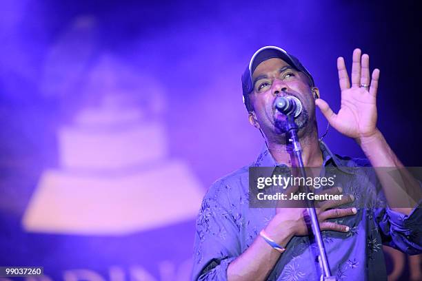 Darius Rucker performs at the 12th Annual GRAMMY Block Party And Memebership Celebration at Owen Bradley Park on May 11, 2010 in Nashville, Tennessee.