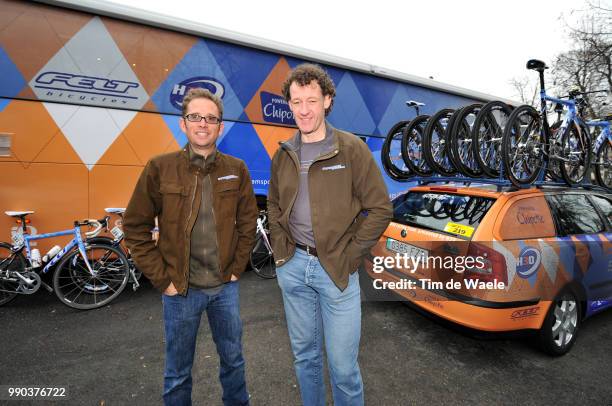 Paris - Nice, Stage 2Jonathan Vaughters Team Manager Team Slipstream Chipotle , Adrie Van Diemen Fysical Trainer, Nevers - Belleville , Etape Rit,...