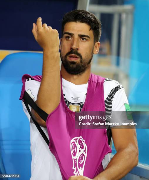 Sami Khedira of Germany during the 2018 FIFA World Cup Russia group F match between Germany and Sweden at Fisht Stadium on June 23, 2018 in Sochi,...