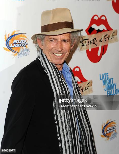 Musician Keith Richards attends the re-release of The Rolling Stones' "Exile on Main St." album at The Museum of Modern Art on May 11, 2010 in New...