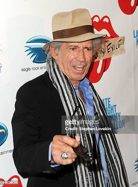 Musician Keith Richards attends the re-release of The Rolling Stones' "Exile on Main St." album at The Museum of Modern Art on May 11, 2010 in New...