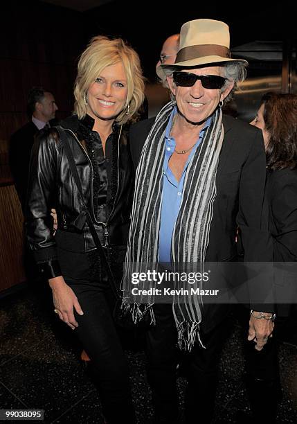 *Exclusive* Patti Hansen and Keith Richards attends the "Stones in Exile" screening at The Museum of Modern Art on May 11, 2010 in New York City. The...