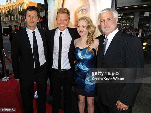 President of Worldwide Production and Aquisitions, Summit Entertainment, Erik Feig, actor Christopher Egan, actress Amanda Seyfried and President of...