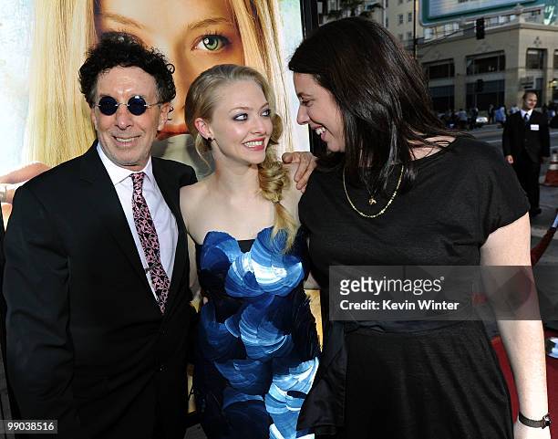 Producer Mark Canton, actress Amanda Seyfried and producer Caroline Kaplan arrive at the premiere of Summit Entertainment's "Letters To Juliet" held...