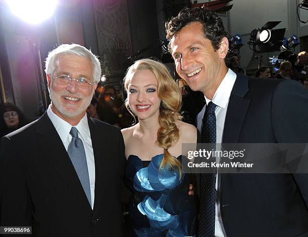 President of Summit Entertainment Rob Friedman, Amanda Seyfried and President of Worldwide Production and Aquisitions, Summit Entertainment, Erik...