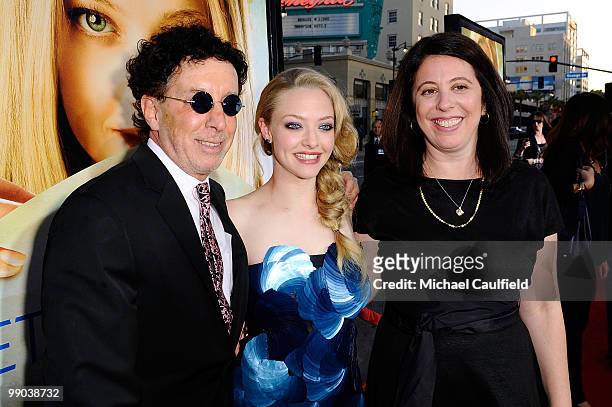 Producer Mark Canton, actress Amanda Seyfried and producer Caroline Kaplan arrive at the Los Angeles premiere of Summit Entertainment's "Letters to...