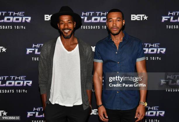 Actors McKinley Freeman and Cort King attends "Hit The Floor" Clips & Conversation at Regal Atlantic Station on July 2, 2018 in Atlanta, Georgia.