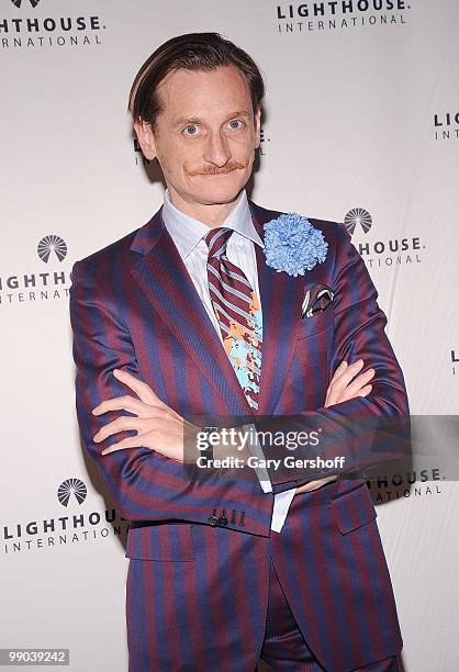 Event fashion host and Vogue European Editor at Large Hamish Bowles attends Lighthouse International's A Posh Affair gala at The Oak Room on May 11,...