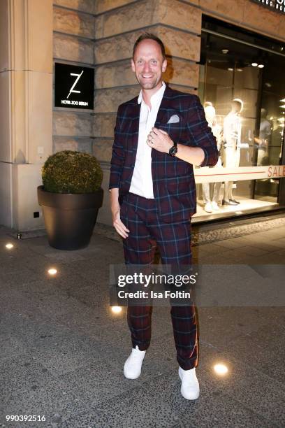 German actor and influencer Daniel Termann during the Bunte New Faces Night at Grace Hotel Zoo on July 2, 2018 in Berlin, Germany.