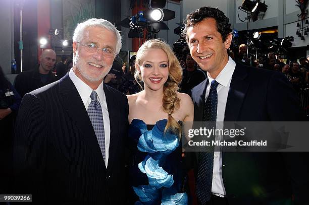 President of Summit Entertainment Rob Friedman, actress Amanda Seyfried and President of Worldwide Production and Aquisitions, Summit Entertainment,...