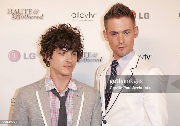 Actors Aaron Michael Davies & Stephen Michael Kane arrive at the "Haute And Bothered" Season 2 Launch Party at Thompson Hotel on May 10, 2010 in...