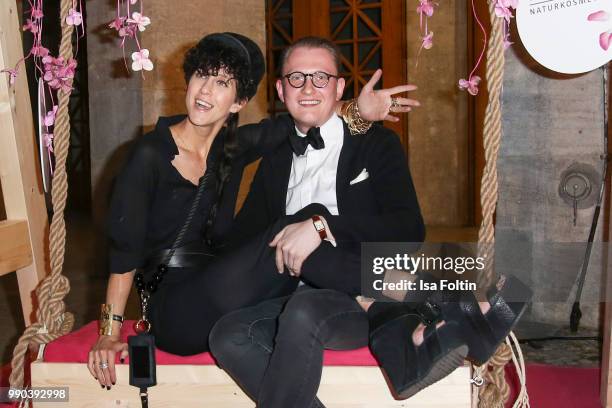 Designer Esther Perbandt and Jan-Henrik Scheper-Stuke during the Bunte New Faces Night at Grace Hotel Zoo on July 2, 2018 in Berlin, Germany.