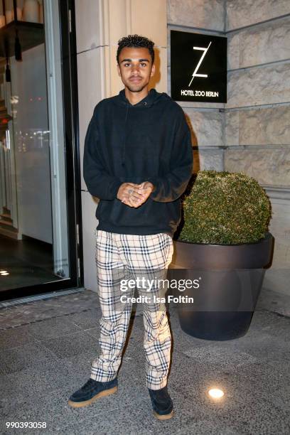 German actor Langston Uibel during the Bunte New Faces Night at Grace Hotel Zoo on July 2, 2018 in Berlin, Germany.