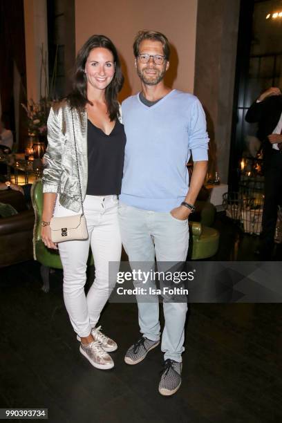 Kai Rose and guest during the Bunte New Faces Night at Grace Hotel Zoo on July 2, 2018 in Berlin, Germany.