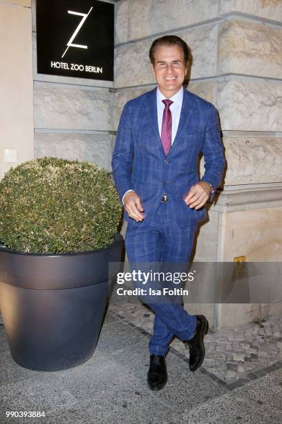 Actor Vincent De Paul during the Bunte New Faces Night at Grace Hotel Zoo on July 2, 2018 in Berlin, Germany.