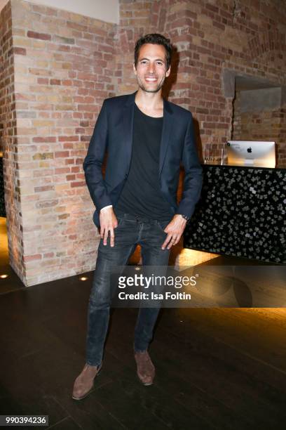German presenter Alexander Mazza during the Bunte New Faces Night at Grace Hotel Zoo on July 2, 2018 in Berlin, Germany.