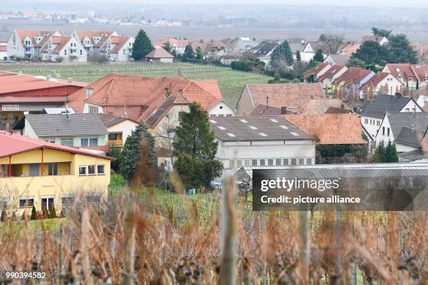 An aerial view of Kallstadt, Germany, 11 January 2018. The purpose of his visit is to enhance his knowledge about the emigrants from...