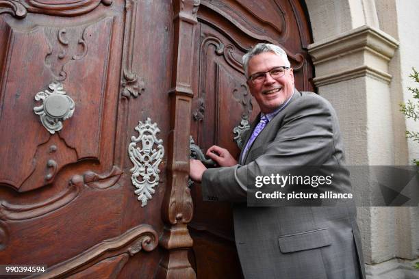 James W. Herman, United States' General Consul in Frankfurt walks into the Salvator Church in Kallstadt, Germany, 11 January 2018. The purpose of his...