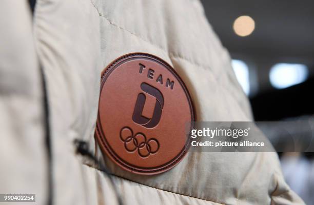 View of the logo of the team for the Winter Olympic Games Pyeonchang in Munich, Germany, 11 January 2018. Photo: Tobias Hase/dpa