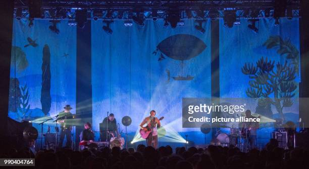 The singer Gisbert zu Knyphausen performs on stage during his tour kick-off concert at the Muffatwerk in Munich, Germany, 11 January 2018. After a...