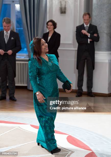 Maldivian diplomat Jameela Ali Khalid attends German President Frank-Walter Steinmeier's annual New Year's reception for the diplomatic corps in...