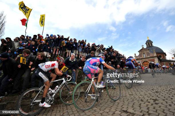 Ronde Van Vlaanderen 2008Karsten Kroon , Simon Spilak , Muur Geraardsbergen, Illustration Illustratie, Brugge - Ninove Tour De Flandre, Tour Of...