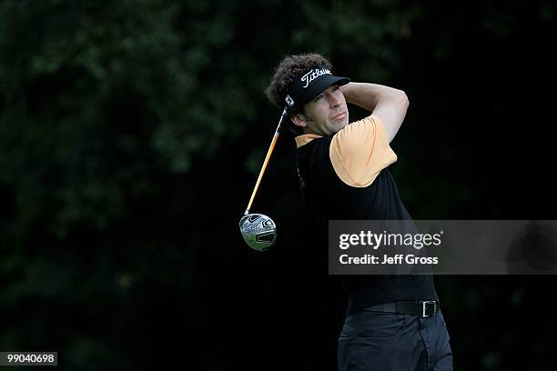 Michael Letzig hits a shot during the third round of the Northern Trust Open at Riviera Country Club on February 6, 2010 in Pacific Palisades,...