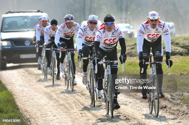 Training Team Csc, Paris-Roubaixfabian Cancellara , Stuart O'Grady , Kurt-Asle Arvesen , Matti Breschel , Lars Bak , Allan Johansen , Marcus...