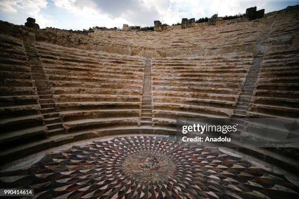 View of Medusa mosaic in Turkey's southern province of Burdur's ancient city of Kibyra on July 02, 2018. Approximately 2000 years old Medusa mosaic...