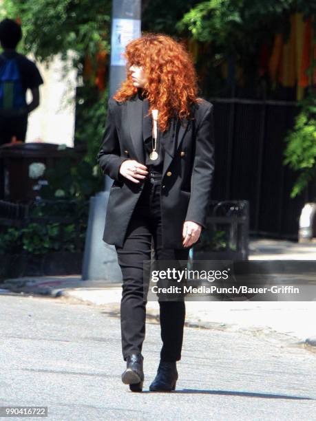 Natasha Lyonne is seen on July 02, 2018 in New York City.