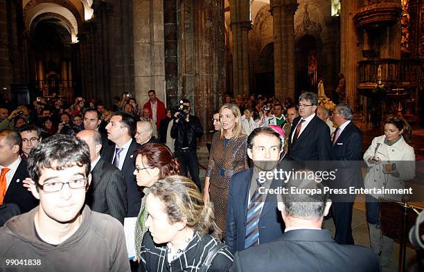 Spanish Princess Cristina visits Santiago de Compostela to get the jubilee on May 11, 2010 in Santiago de Compostela, Spain.