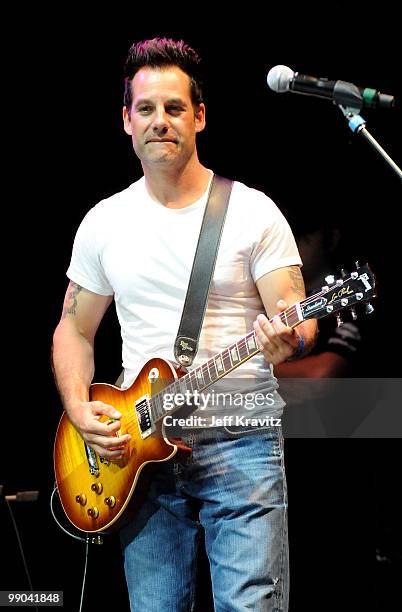 Actor/musician Adrian Pasdar of Band From TV performs onstage during the 2010 Cable Show Battle of the Bands for Cable Cares headlined by Band From...