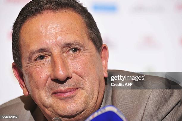 New national coach of the Belgian football team Georges Leekens gives a press conference to announce his squad for the friendly football match of the...