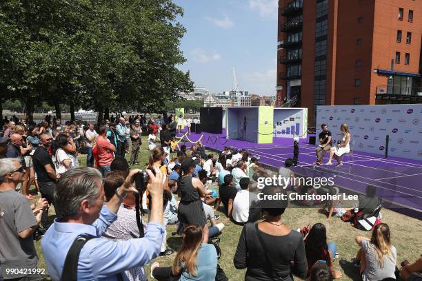 Nine-time Grand Slam champion Monica Seles attended the Womens Tennis Associations Tennis on the Thames event to celebrate the women shaping the...