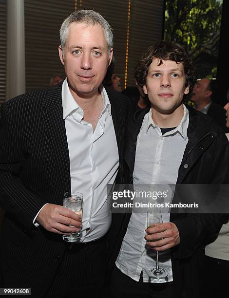Director Brian Koppelman and Jessie Eisenberg attend the premiere of "Solitary Man" at Rouge Tomate on May 11, 2010 in New York City.