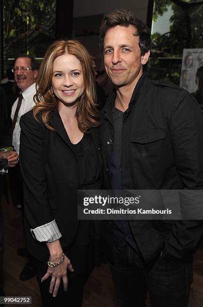 Seth Meyers and Jenna Fischer attend the premiere of "Solitary Man" at Rouge Tomate on May 11, 2010 in New York City.