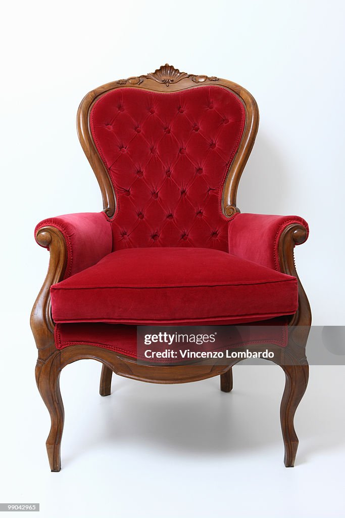 Red Velvet Armachair