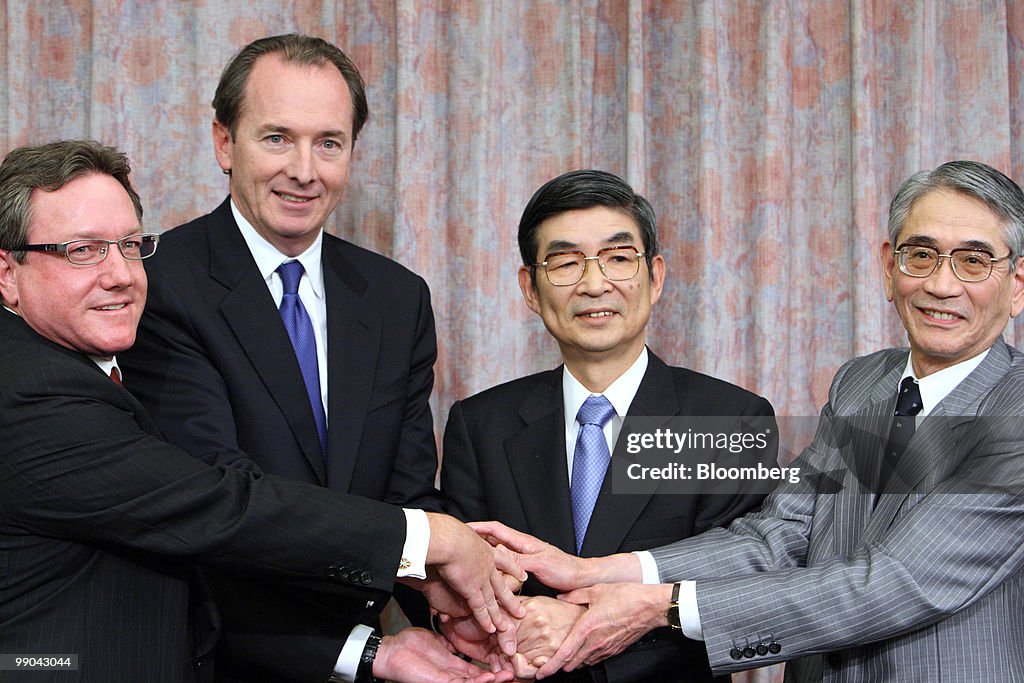 Mitsubishi UFJ Financial Group And Morgan Stanley CEOs Hold News Conference