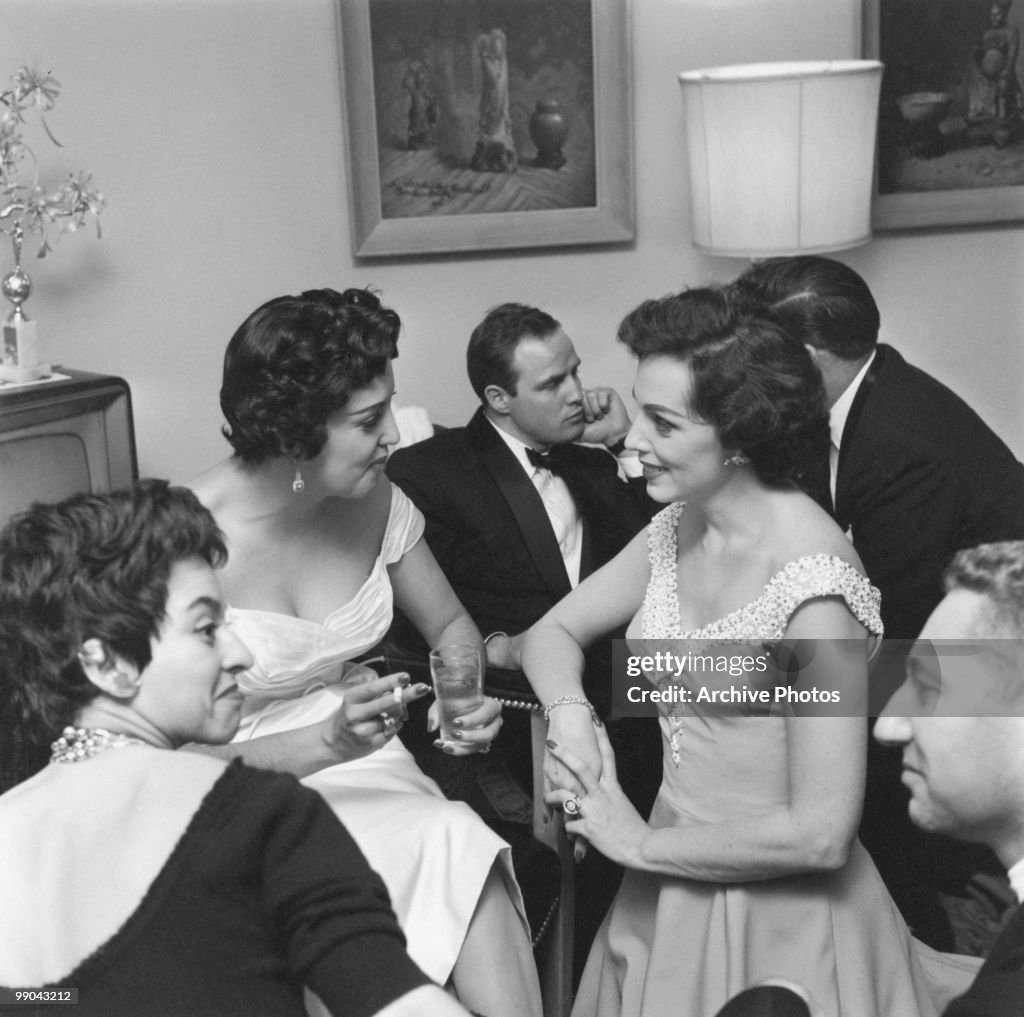 Mexican actress Katy Jurado and American actor Marlon Brando at a