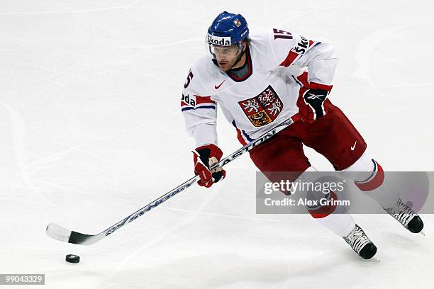 Jan Marek of Czech Republic in action during the IIHF World Championship group C match between Czech Republic and Norway at SAP Arena on May 11, 2010...