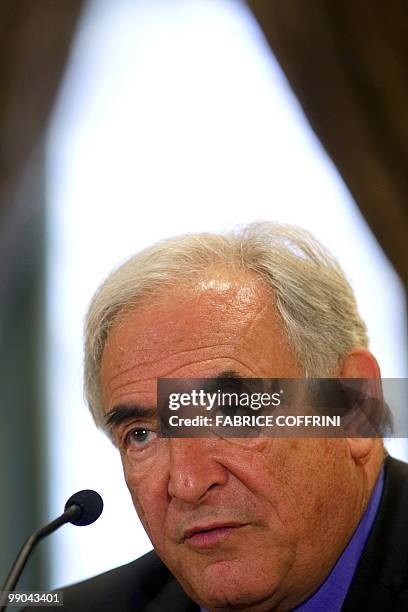 International Monetary Fund Managing-Director Dominique Strauss-Kahn attends a press conference closing a conference on monetary reform on May 11,...