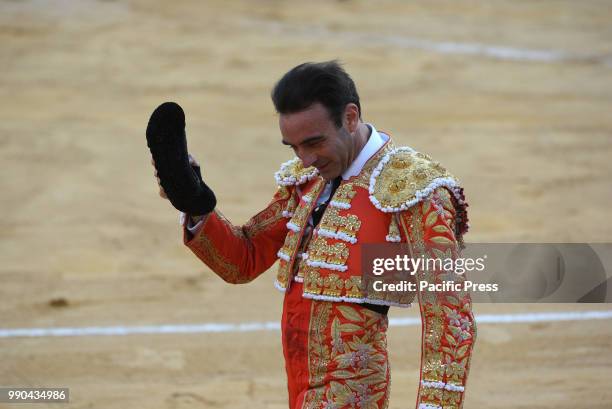 Spanish bullfighter Enrique Ponce during a bullfight at the 'La Chata' bullring in Soria, north of Spain.